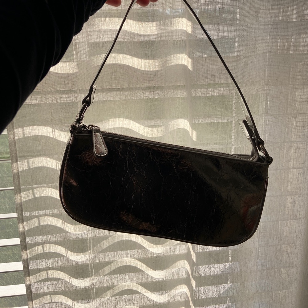 Urban outfitters silver metallic shoulder bag